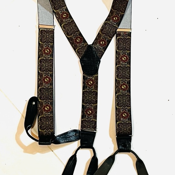 British Belt Company England Men's Print Pattern Suspenders Braces - Picture 4 of 7
